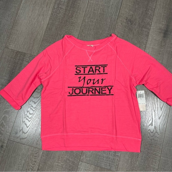 Pink Lotus Movement Sweatshirt Terry Size L bright pink - Picture 1 of 7